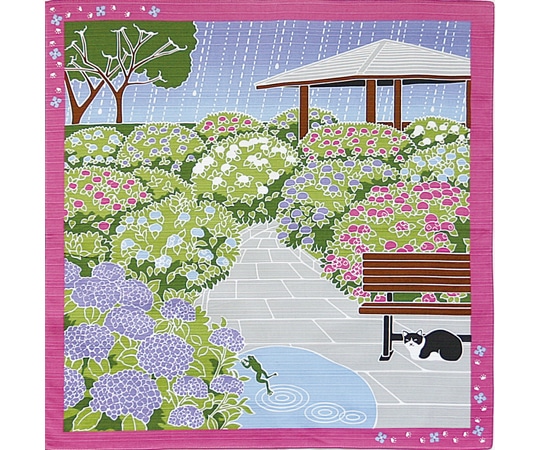 ヤマコー たまのお散歩 小風呂敷 紫陽花 88590 1枚（ご注文単位1枚）【直送品】