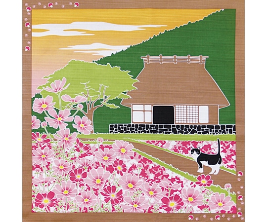 ヤマコー たまのお散歩 小風呂敷 秋桜 88593 1枚（ご注文単位1枚）【直送品】