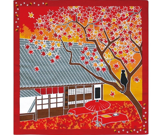 ヤマコー たまのお散歩 小風呂敷 紅葉 88595 1枚（ご注文単位1枚）【直送品】