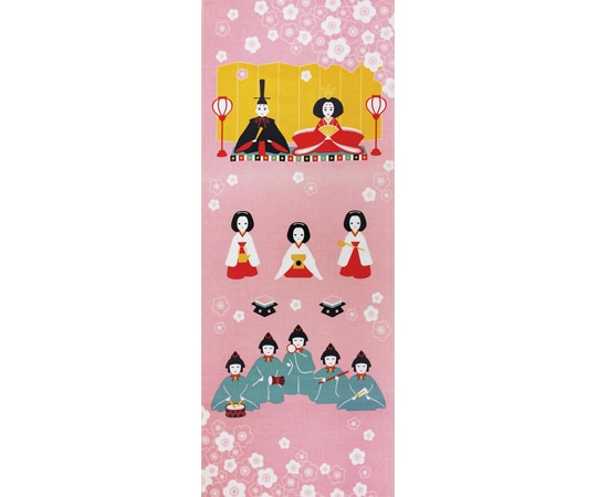 ヤマコー 四季彩布 てぬぐい ひな祭り 87548 1枚（ご注文単位1枚）【直送品】