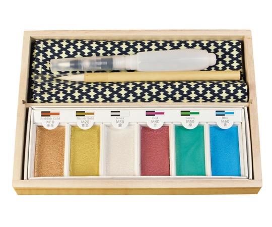 ヤマコー 写人 メタリックスケッチセット桐 箱入り 79289 1セット（ご注文単位1セット）【直送品】