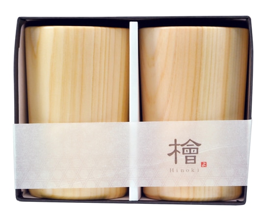 ヤマコー 粋・ひのき ビールグラス 2Pセット 89096 1セット(ご注文単位1セット)【直送品】