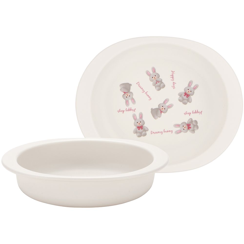 スケーター ベビー用PP製小皿 ぬいぐるみ うさぎ XP25AG 1個（ご注文単位1個）【直送品】