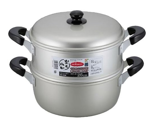 和平フレイズ 楽々小町 アルマイト加工 二段蒸し器 26cm RR-4068 1個(ご注文単位1個)【直送品】
