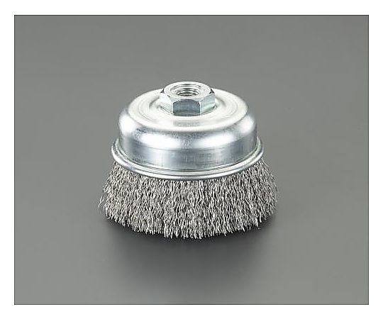 エスコ 75mm/M10 ワイヤーブラシ(カップ型/ステンレス製) EA809YR-71 1個(ご注文単位1個)【直送品】