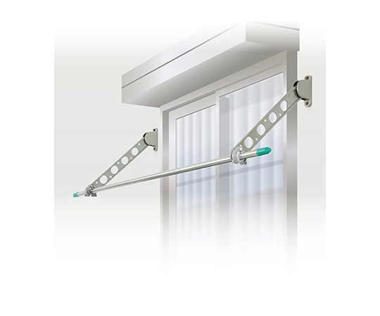 タカラ産業 DRY・WAVE 窓壁用物干金物 ステンカラー KA75-ST 1セット(ご注文単位1セット)【直送品】