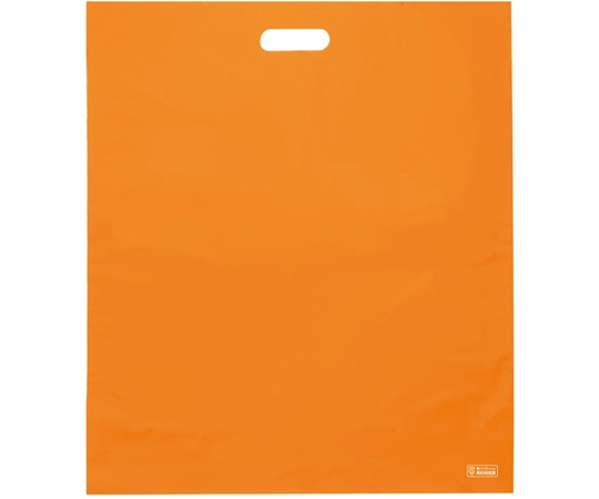 エスパック 梨地ソフトポリ袋 LL オレンジ 50枚入  1袋（ご注文単位1袋）【直送品】