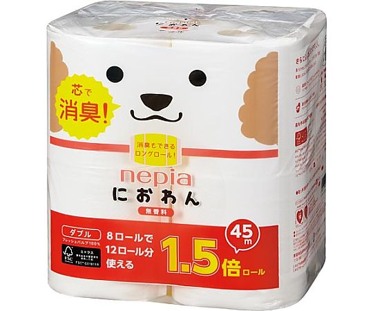王子ネピア ネピアコンパクト 消臭ダブル 45m 8個 4243 1パック(ご注文単位1パック)【直送品】