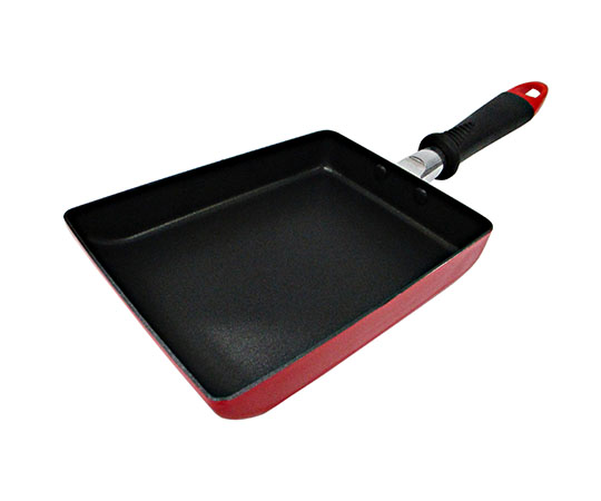 WIZ'A(アークランドサカモト) HONEYCOOK ガス火専用 フライパン 内面ふっ素加工 玉子焼き 13×18cm PR4082 1個（ご注文単位1個）【直送品】