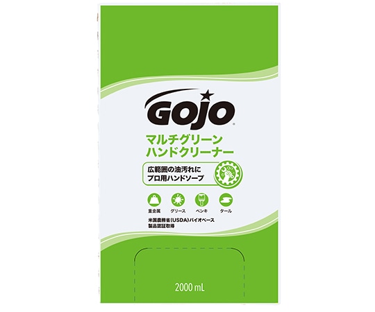 GOJO マルチグリーン ハンドクリーナー プロ ディスペンサー用カートリッジ 2000mL 1ケース(4本入) 7265-04 1ケース(ご注文単位1ケース)【直送品】