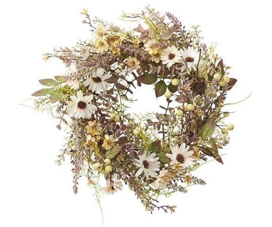 アズワン オータムフラワーリース 直径32cm 秋飾り ベージュ 37-47-1-1 1個（ご注文単位1個）【直送品】