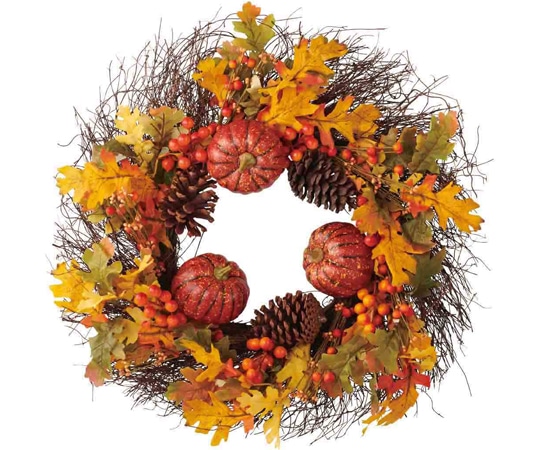 アズワン オータムパンプキン造花リース 直径60cm ハロウィン 37-2-1-1 1個（ご注文単位1個）【直送品】