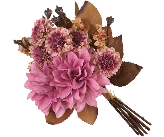 アズワン フォンタナダリア造花ブーケ30cm 秋飾り モーブライラック 37-47-2-2 1個（ご注文単位1個）【直送品】