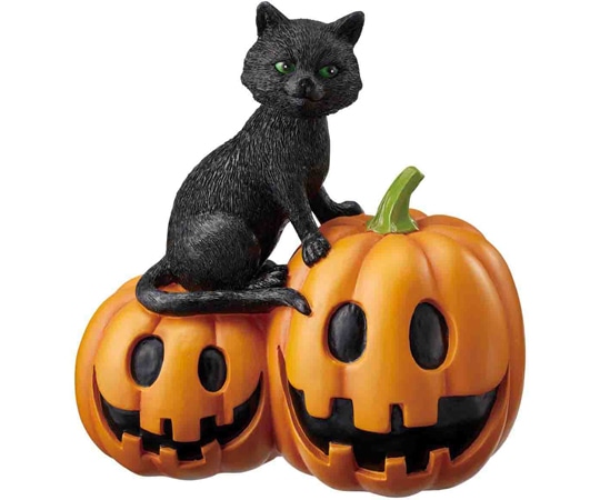 アズワン ダブルパンプキン黒ネコオブジェ 20cm 37-8-4-1 1個(ご注文単位1個)【直送品】