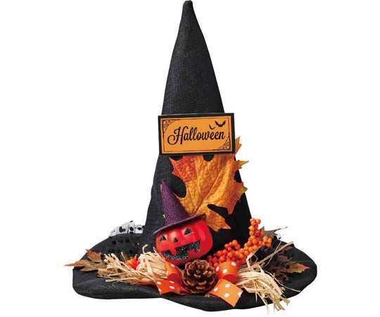 アズワン ディスプレイ用ハロウィンハットアレンジ ブラック 37-9-10-2 1個（ご注文単位1個）【直送品】