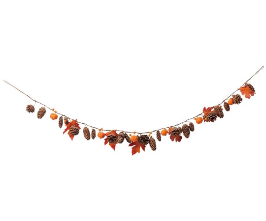 アズワン ナチュラル秋ガーランド 125cm かぼちゃ・松ぼっくり 37-11-8-1 1個（ご注文単位1個）【直送品】