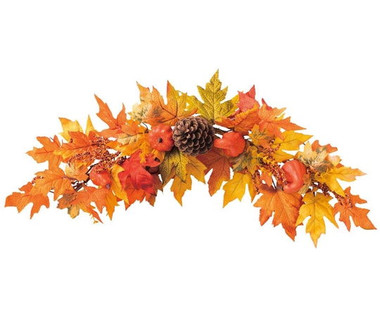 アズワン パンプキンスワッグ W75cm 秋・ハロウィン造花 37-11-9-1 1個（ご注文単位1個）【直送品】