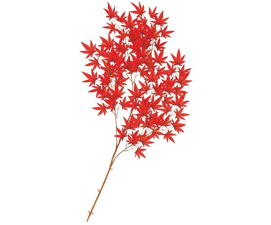 アズワン 紅葉造花大枝 110cm 秋飾り レッド 3本 37-14-1-2 1セット（ご注文単位1セット）【直送品】