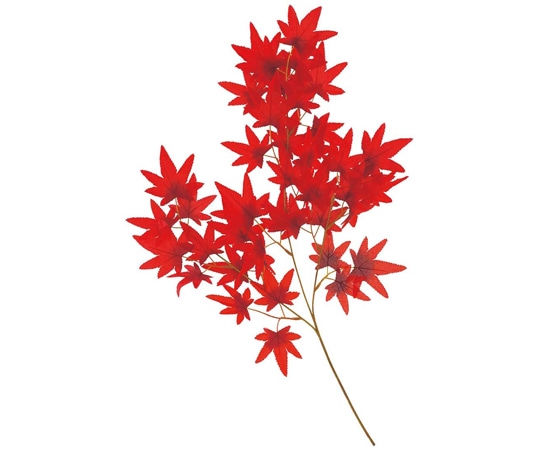 アズワン 紅葉造花スプレー 64cm 秋飾り レッド 12本 37-14-2-1 1セット（ご注文単位1セット）【直送品】