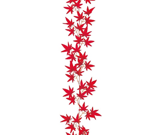 アズワン 紅葉ガーランド レッド 180cm 秋飾り 6本 37-14-6-1 1セット（ご注文単位1セット）【直送品】