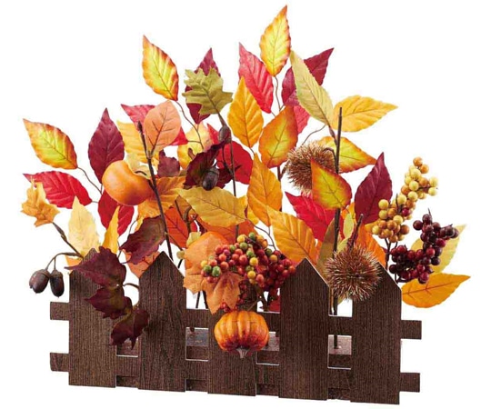 アズワン 秋の味覚 垣根造花アレンジ 幅54cm 37-14-15-1 1個（ご注文単位1個）【直送品】