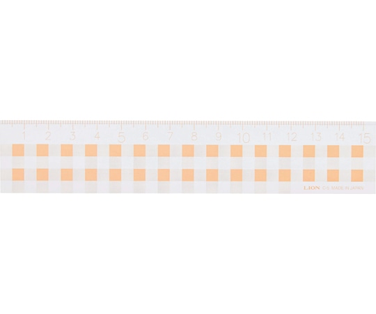 ライオン事務器 ギンガムチェック定規 オレンジ(D) C-5 1本(ご注文単位1本)【直送品】