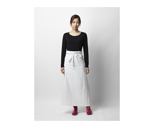 丸十コーポレーション ビニール腰下前掛 ホワイト L 08006130-2 1枚（ご注文単位1枚）【直送品】