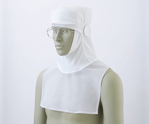 住商モンブラン 頭巾帽子 白 9-1091 M 1枚（ご注文単位1枚）【直送品】