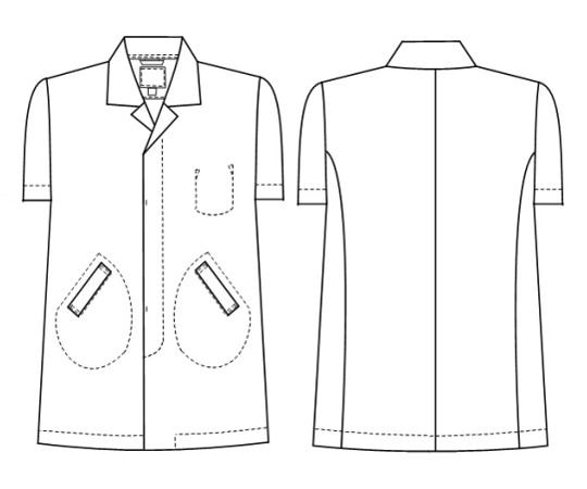 ナガイレーベン 男子食品衣半袖 LL NP202 1枚（ご注文単位1枚）【直送品】