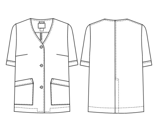 ナガイレーベン 女子食品衣半袖 S NP422 1枚（ご注文単位1枚）【直送品】