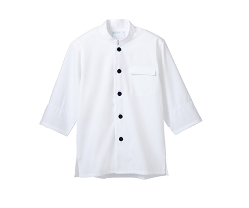 住商モンブラン 調理コート 男女兼用 7分袖ネット付 白 2-651 LL 1枚（ご注文単位1枚）【直送品】