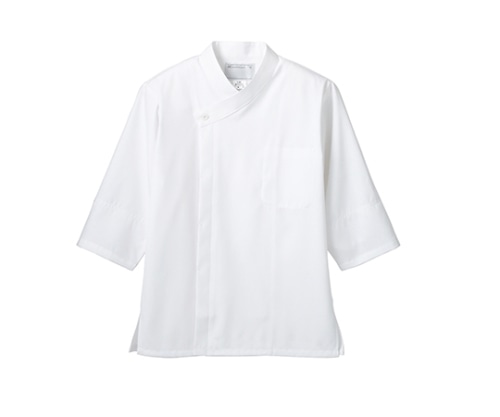 住商モンブラン 調理コート 男女兼用 7分袖ネット付 白 2-661 3L 1枚（ご注文単位1枚）【直送品】