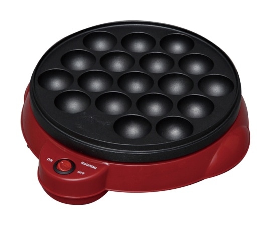 アイリスオーヤマ たこ焼きプレート レッド 275×285×75mm ITY-18A-R 1個（ご注文単位1個）【直送品】