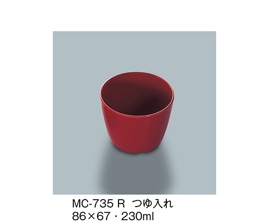 三信化工 つゆ入れ 赤 MC-735_R 1個（ご注文単位1個）【直送品】