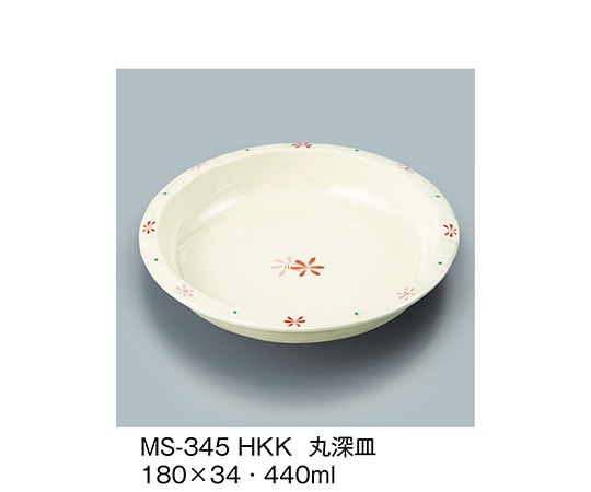 三信化工 丸深皿 花こころ MS-345_HKK 1個（ご注文単位1個）【直送品】
