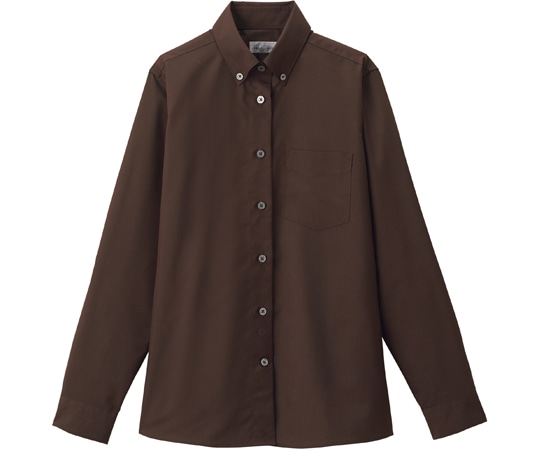 ボンマックス レディスボタンダウン長袖ブラウス ブラウン 17G FB4044L-5 17G 1枚（ご注文単位1枚）【直送品】