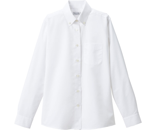ボンマックス レディスボタンダウン長袖ブラウス ホワイト 9G FB4044L-15 9G 1枚（ご注文単位1枚）【直送品】