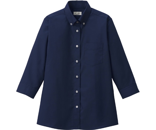 ボンマックス レディスボタンダウン七分袖ブラウス ネイビー 13G FB4045L-8 13G 1枚(ご注文単位1枚)【直送品】