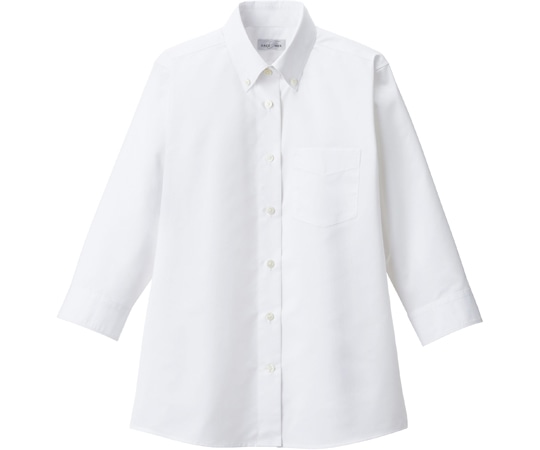 ボンマックス レディスボタンダウン七分袖ブラウス ホワイト 17G FB4045L-15 17G 1枚(ご注文単位1枚)【直送品】