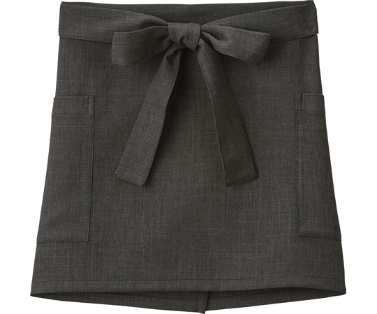 ボンマックス 和エプロンショート グレー FK7183-2 1枚（ご注文単位1枚）【直送品】