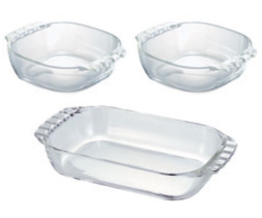 HARIO 耐熱ガラス製トースター皿 3個×8セット HTZ-2808 1箱（ご注文単位1箱）【直送品】