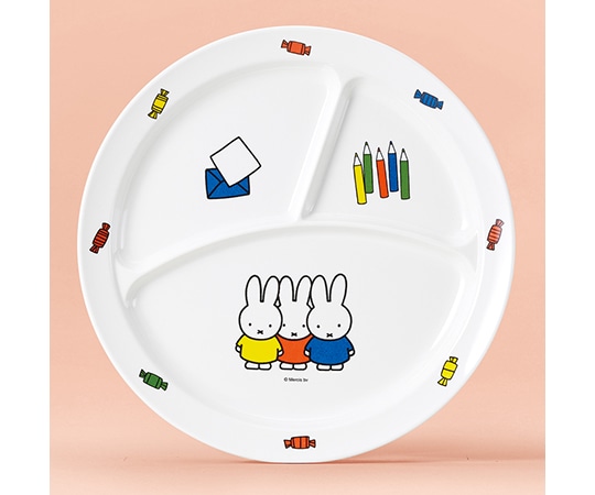 関東プラスチック工業 ミッフィーとおともだち 丸ランチ皿 CM-65FT 1個（ご注文単位1個）【直送品】