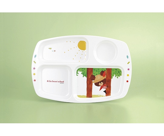 関東プラスチック工業 くまのがっこう 角ランチ皿 CM-20J 1個（ご注文単位1個）【直送品】