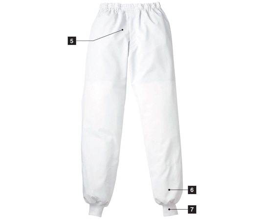 KAZEN メンズスラックス 白 3L 434-40 3L 1枚（ご注文単位1枚）【直送品】