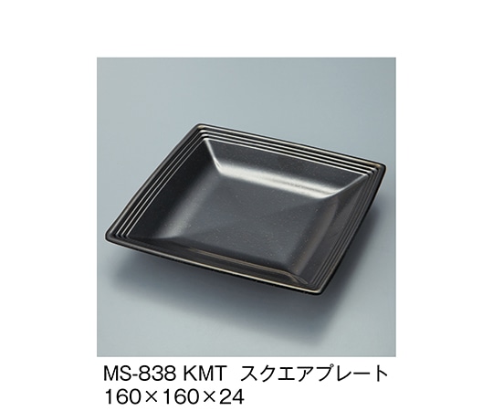 三信化工 スクエアプレート 黒マット MS-838_KMT 1個（ご注文単位1個）【直送品】