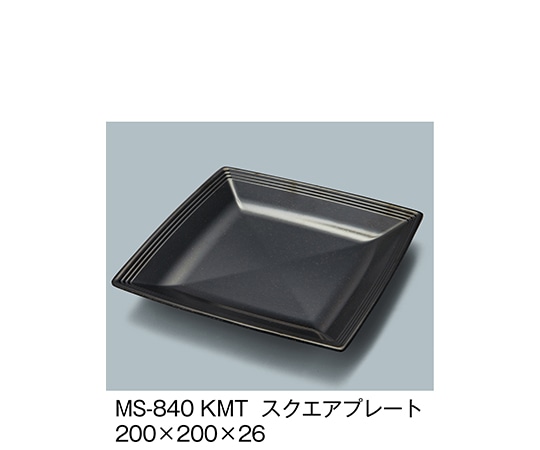 三信化工 スクエアプレート 黒マット MS-840_KMT 1個（ご注文単位1個）【直送品】