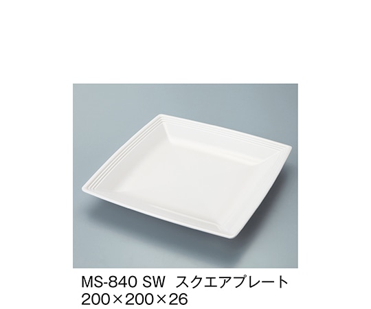 三信化工 スクエアプレート 白雪 MS-840_SW 1個（ご注文単位1個）【直送品】