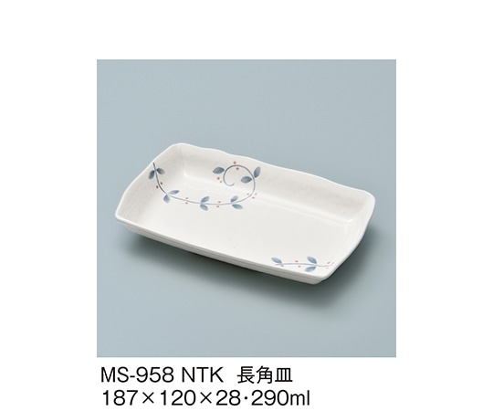 三信化工 長角皿 南天唐草 MS-958_NTK 1個（ご注文単位1個）【直送品】