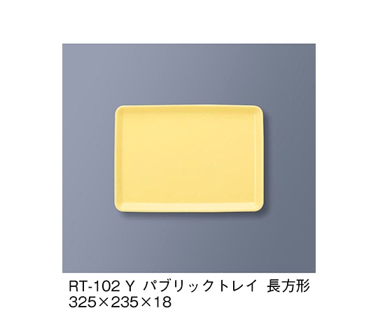 三信化工 パブリック・トレイ長方形 イエロー RT-102_Y 1個（ご注文単位1個）【直送品】