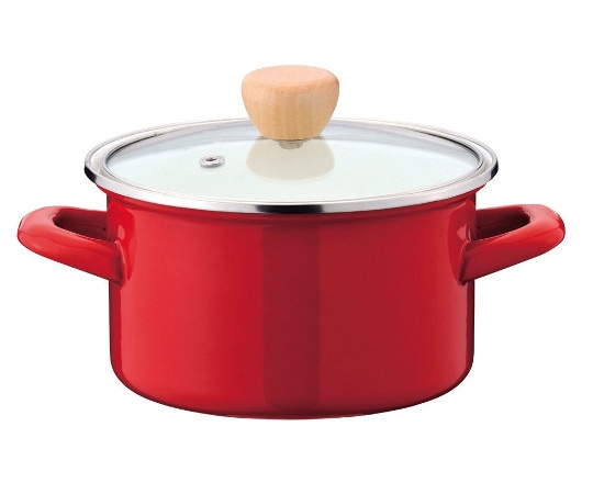 パール金属 プチクック ホーロークックポット 15cm レッド HB-1366 1個（ご注文単位1個）【直送品】